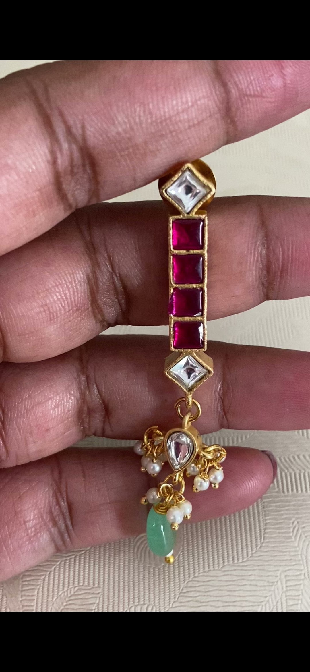 Kundan Pearl Necklace With Earrings | Indian Jewelry In USA
