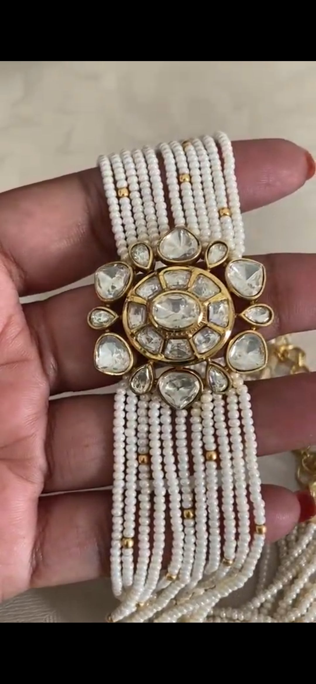 Polki Kundan Pendant Pearl Choker Set | Indian Jewelry In USA