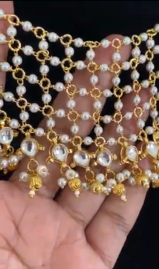 Kundan Pearl Choker Set | Indian Jewelry In USA
