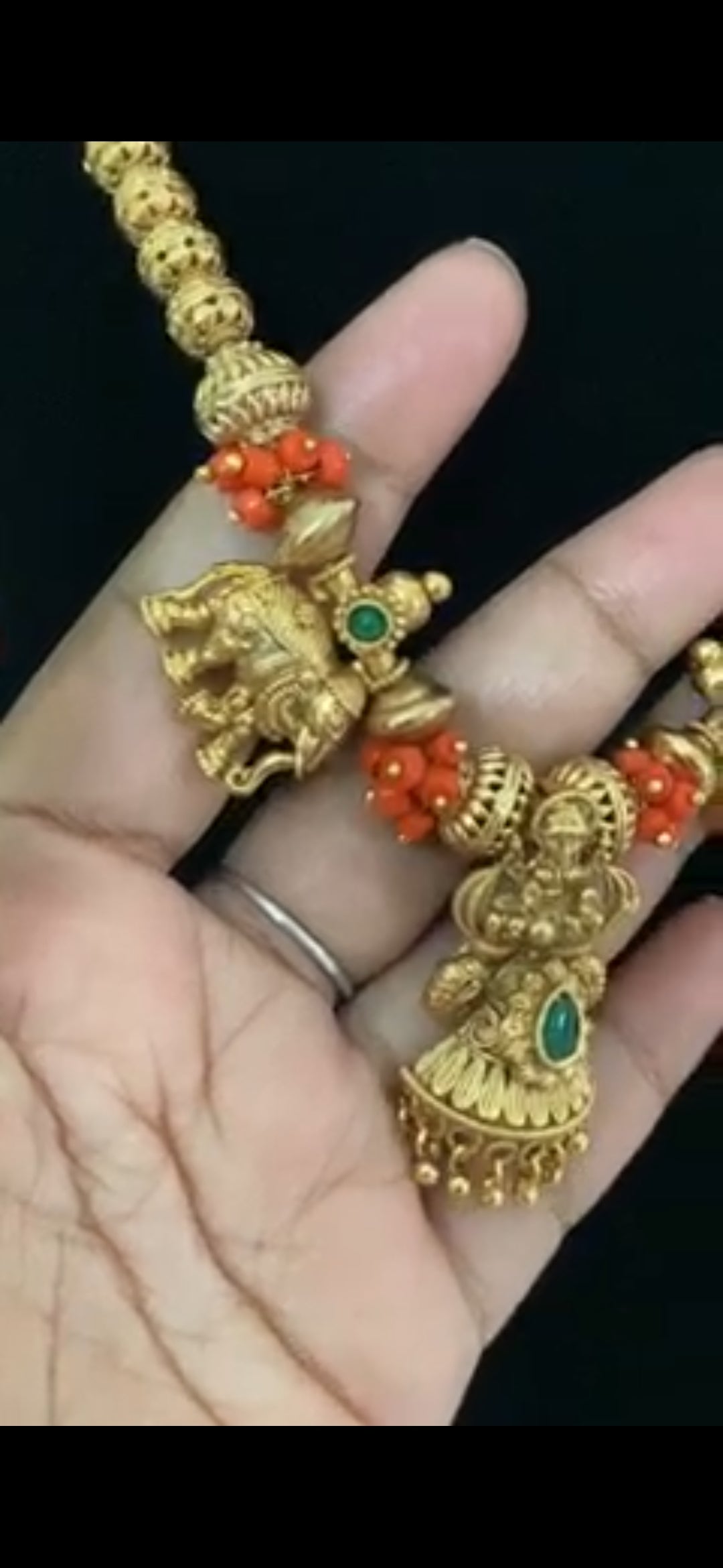 Antique Temple  Beads Necklace Set | Traditional Jewelry In USA