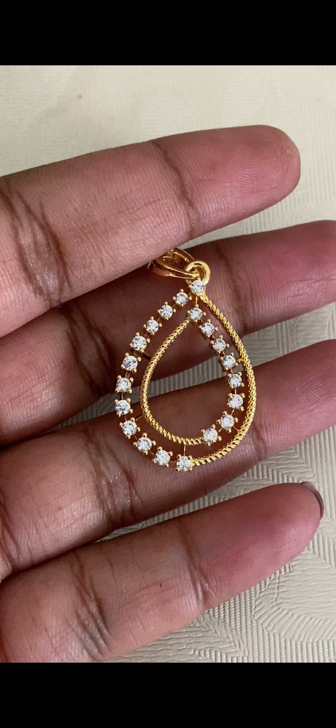 Simple Chain AD Pendant Set | Latest Indian Jewelry