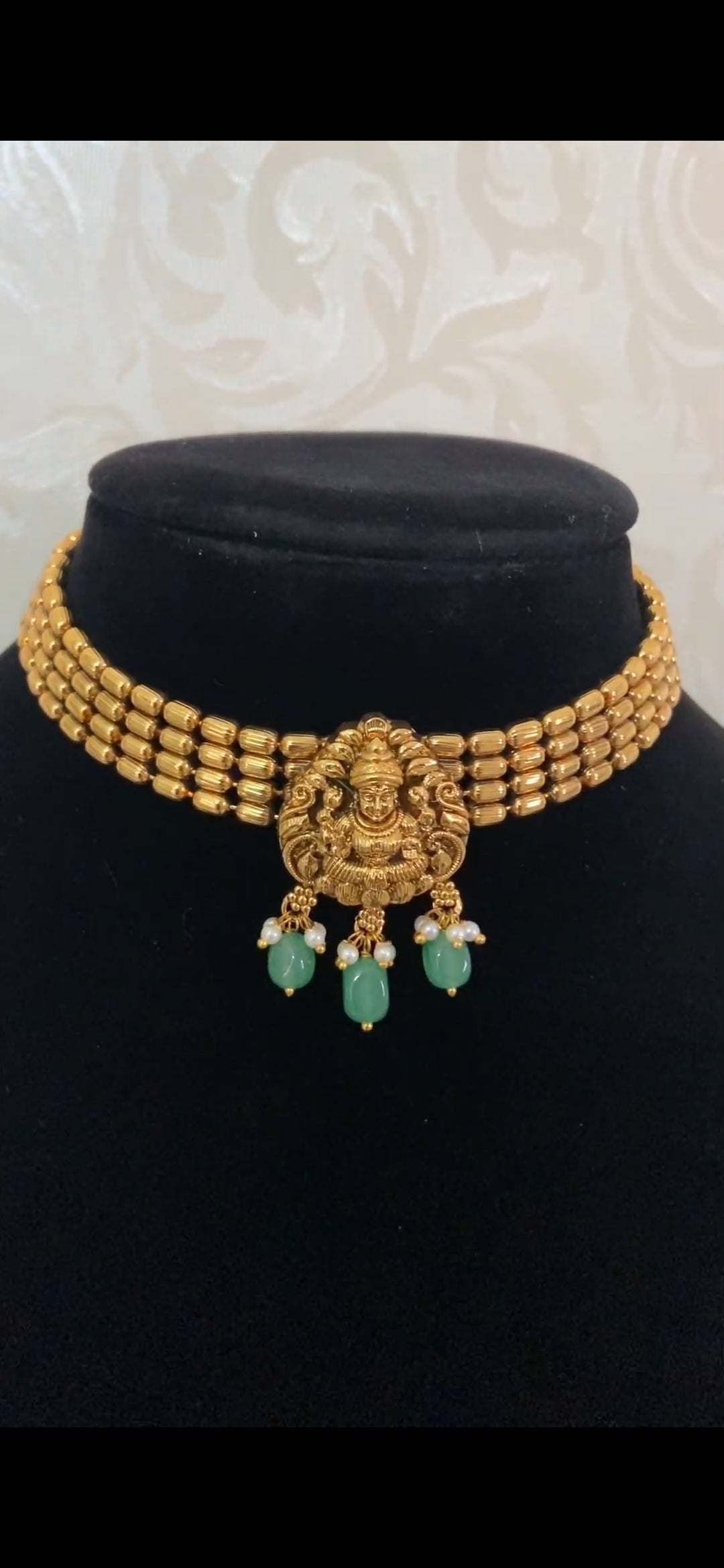 Antique Lakshmi Pendant Choker Set | South Indian Jewelry In USA