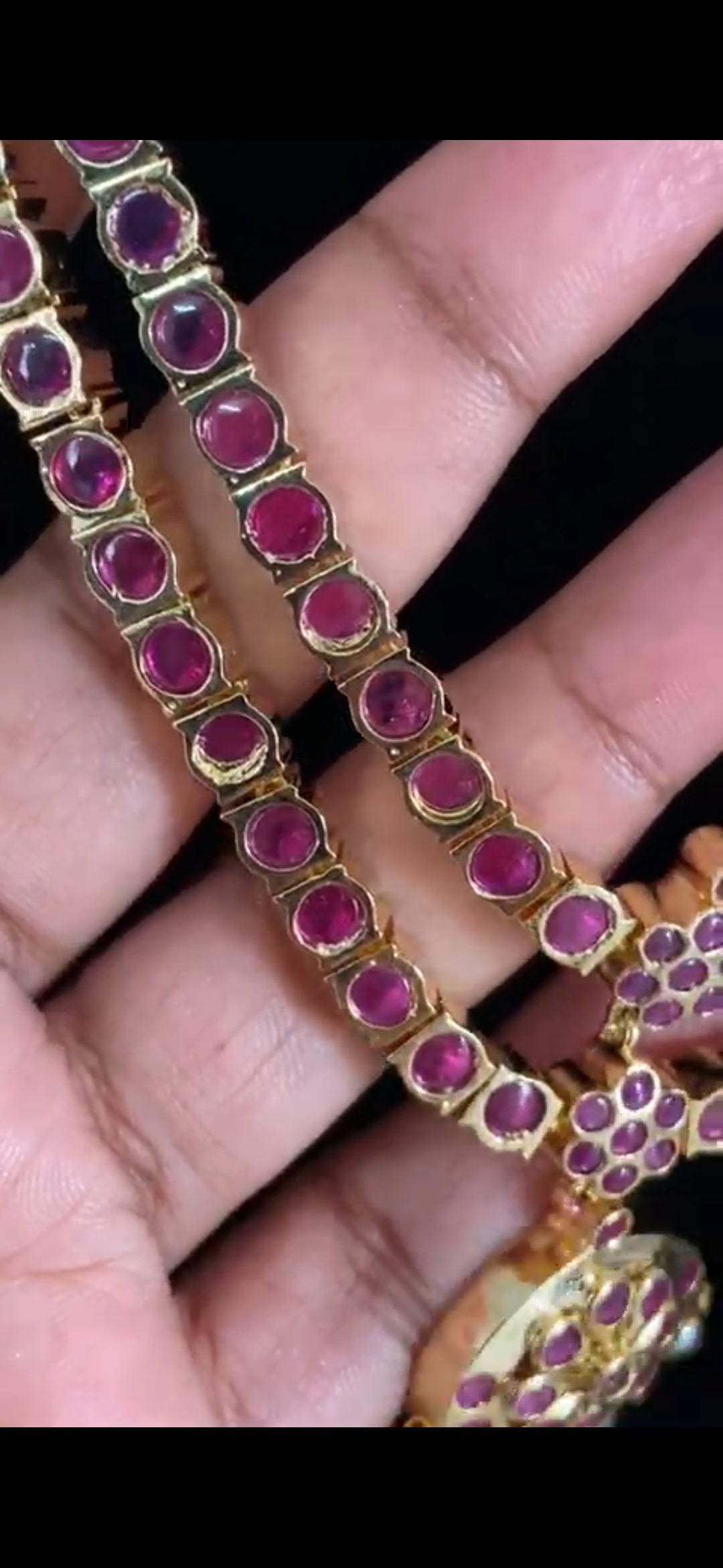 Traditional AD Real Kempu Necklace Set | Indian Jewelry In USA