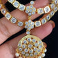 Traditional AD Real Kempu Necklace Set | Indian Jewelry In USA