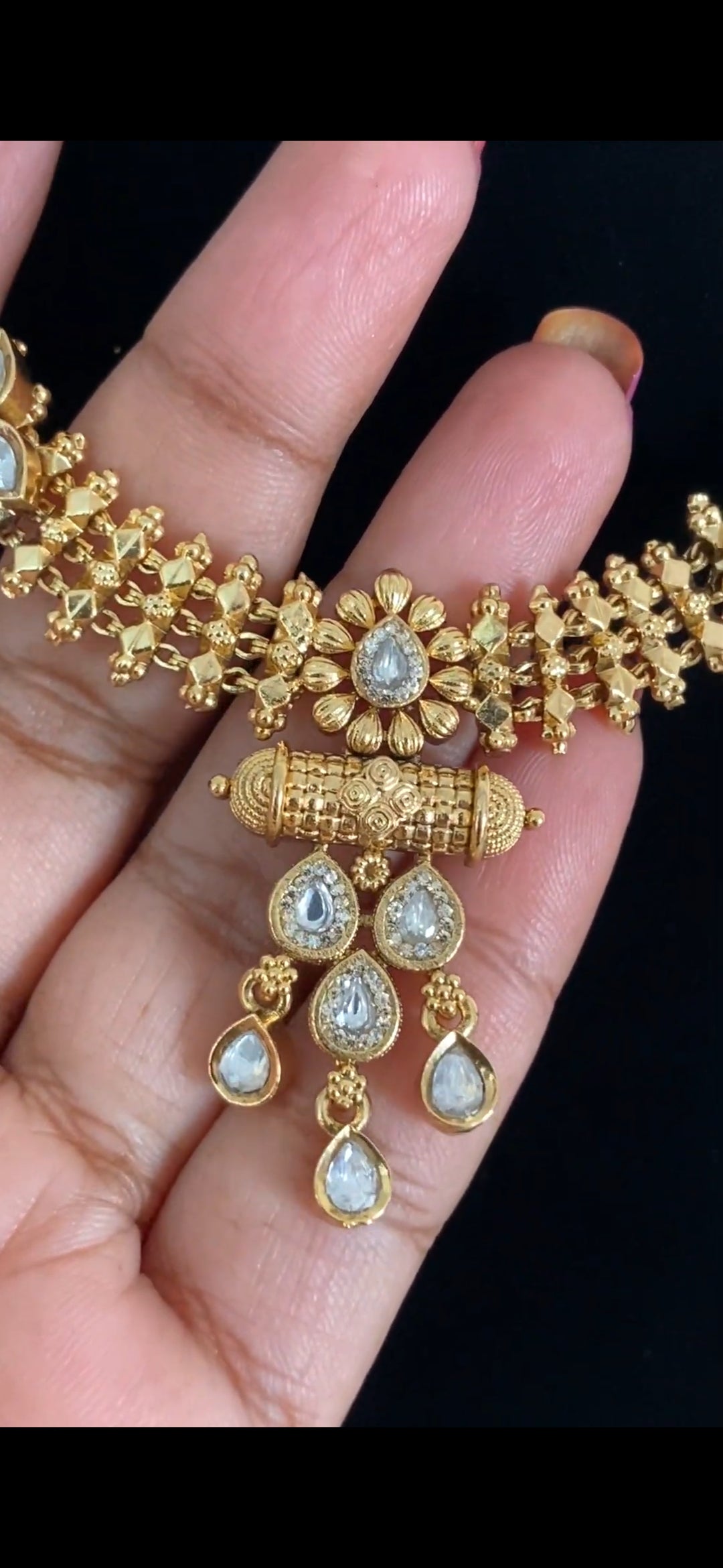 Antique Polki Kundan Necklace Set | Indian Necklace In USA