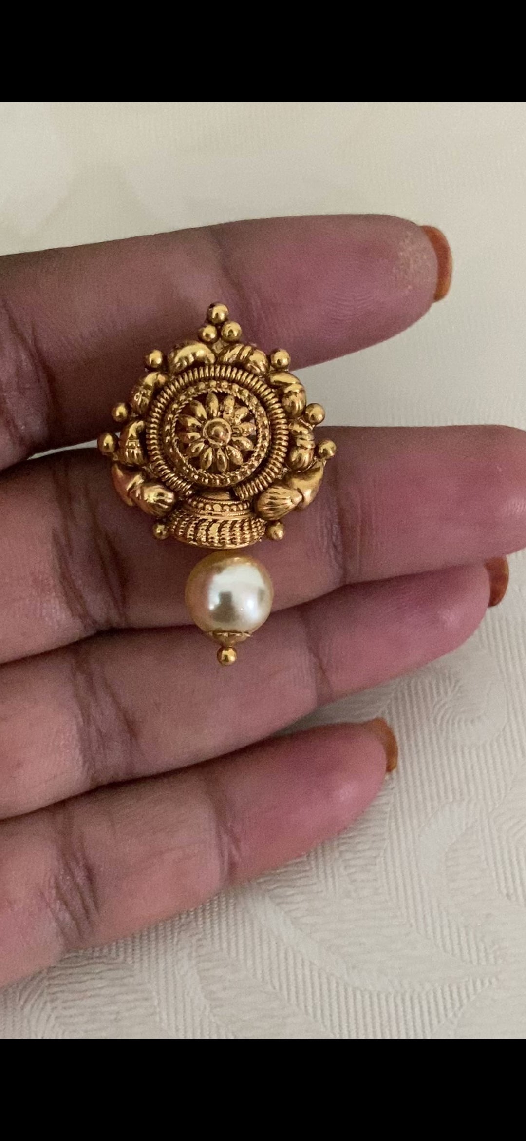Antique Beads & Pearl Mala With Studs | Traditional Jewelry In USA
