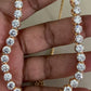 AD Single Line Necklace  | AD Necklace With Earrings