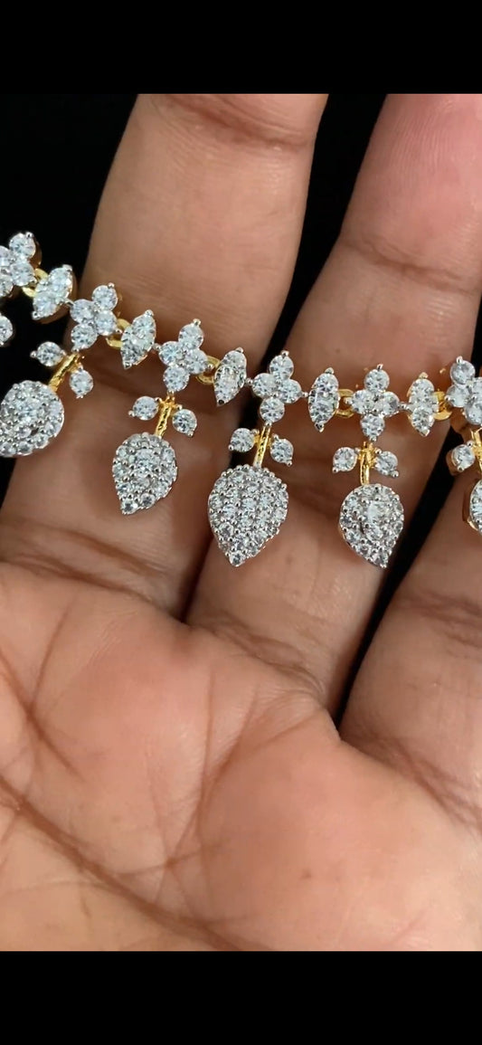 AD Simple Necklace Set | Indian Jewelry In USA | Gift Idea