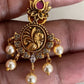 Antique Lotus Peacock Necklace Set | Traditional Temple Jewelry In USA