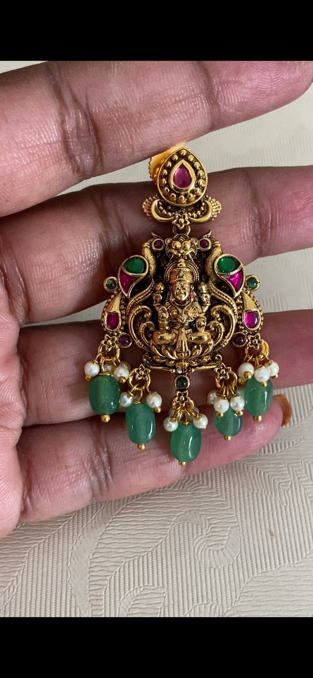 Antique Kundan Temple Necklace Set | Traditional Temple Jewelry In USA