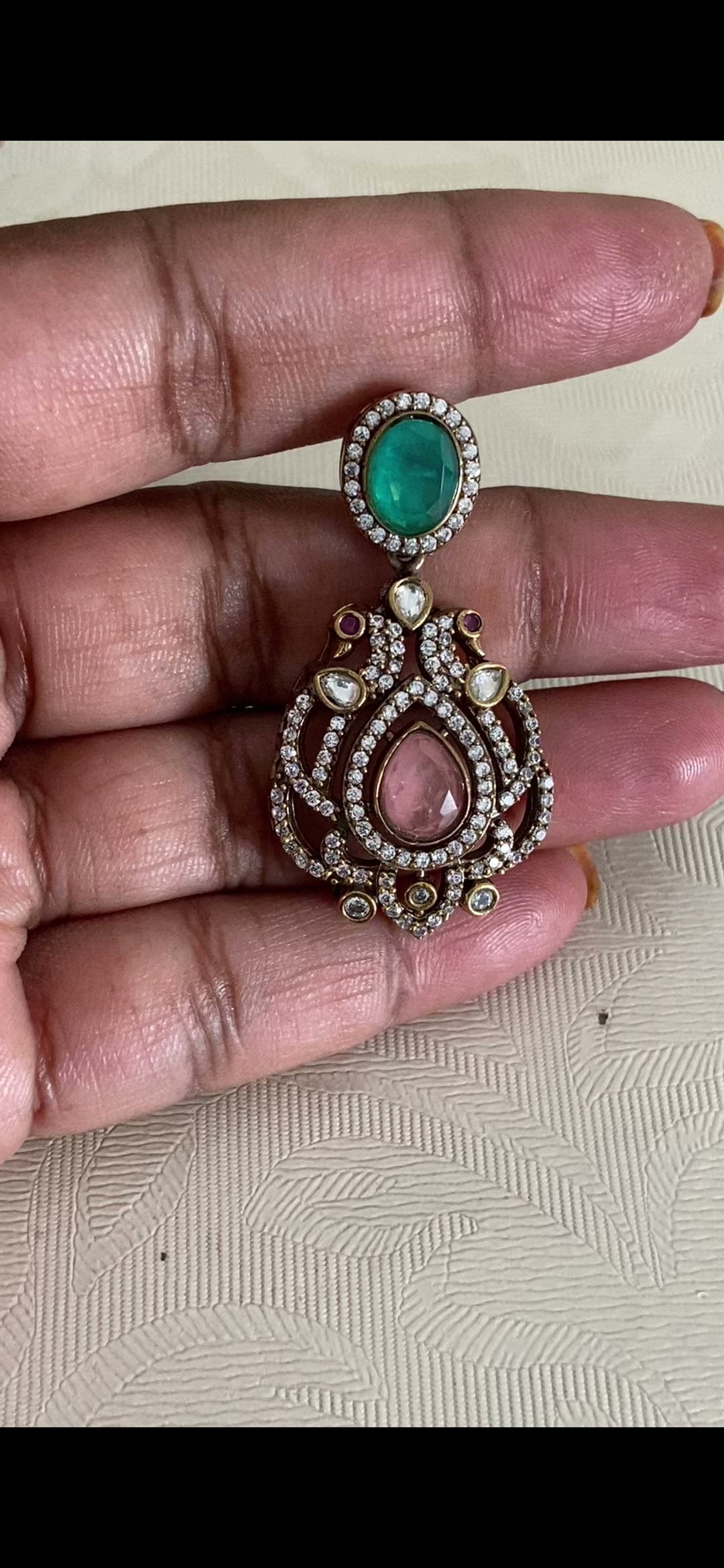 AD Victorian Kundan Necklace Set | Indian Jewelry In USA