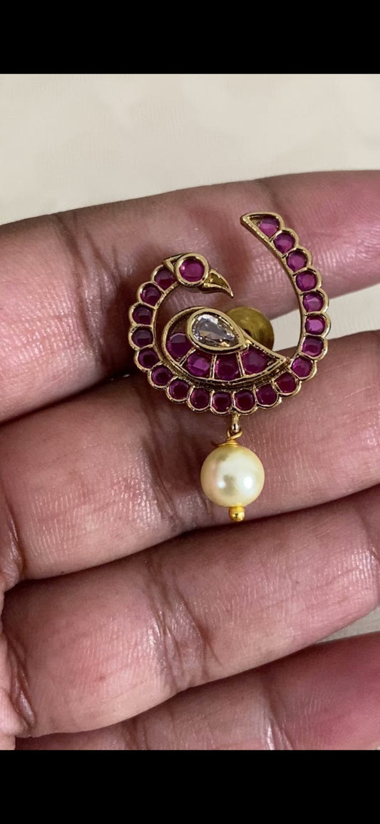 AD kemp Peacock Necklace Set | Latest Indian Jewelry In USA
