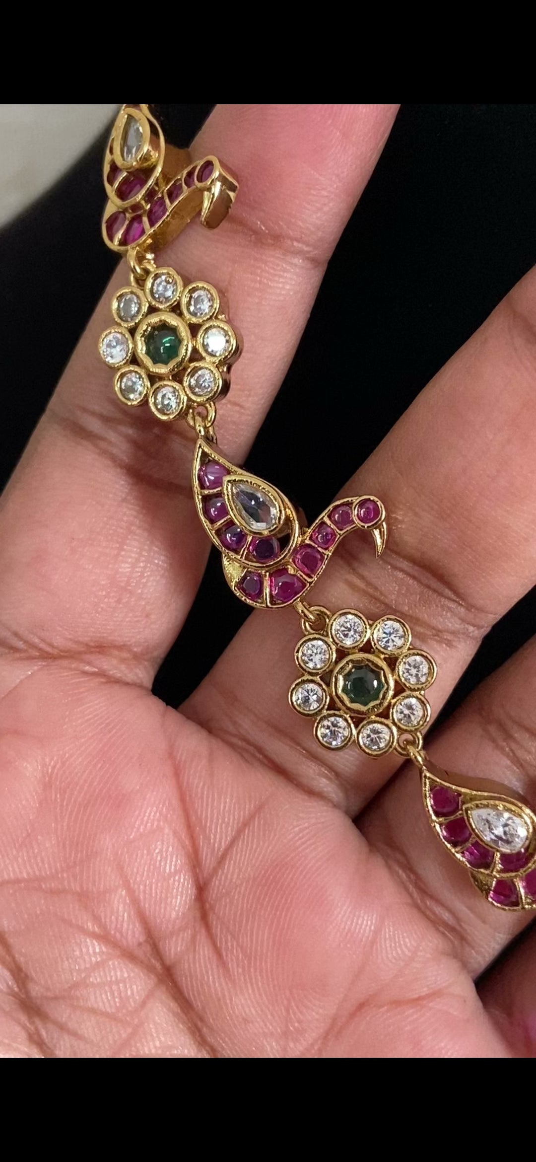 AD kemp Peacock Necklace Set | Latest Indian Jewelry In USA