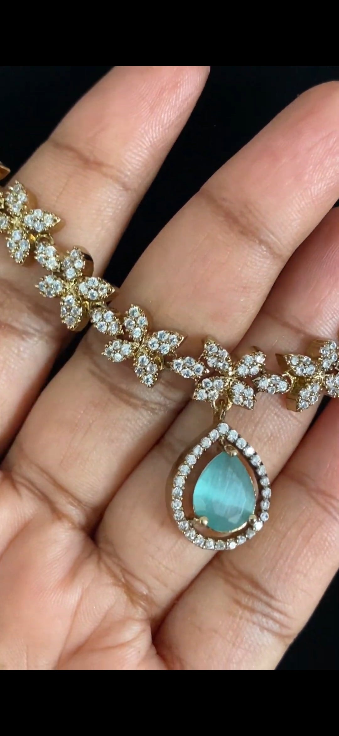 AD Emerald Necklace Set | Latest Indian Jewelry In USA