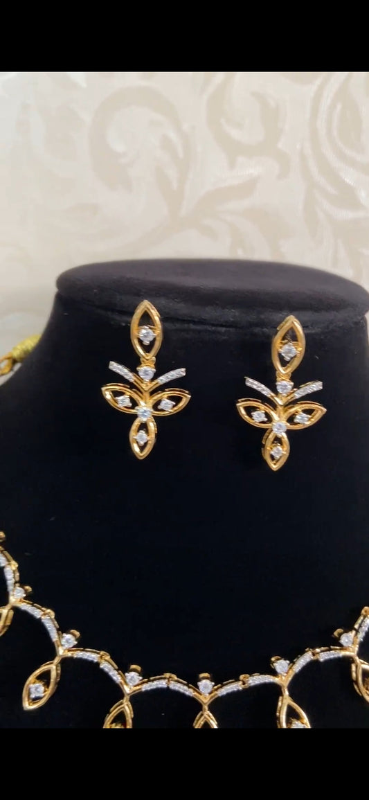 AD Simple Necklace Set | Indian Jewelry In USA | Gift Idea