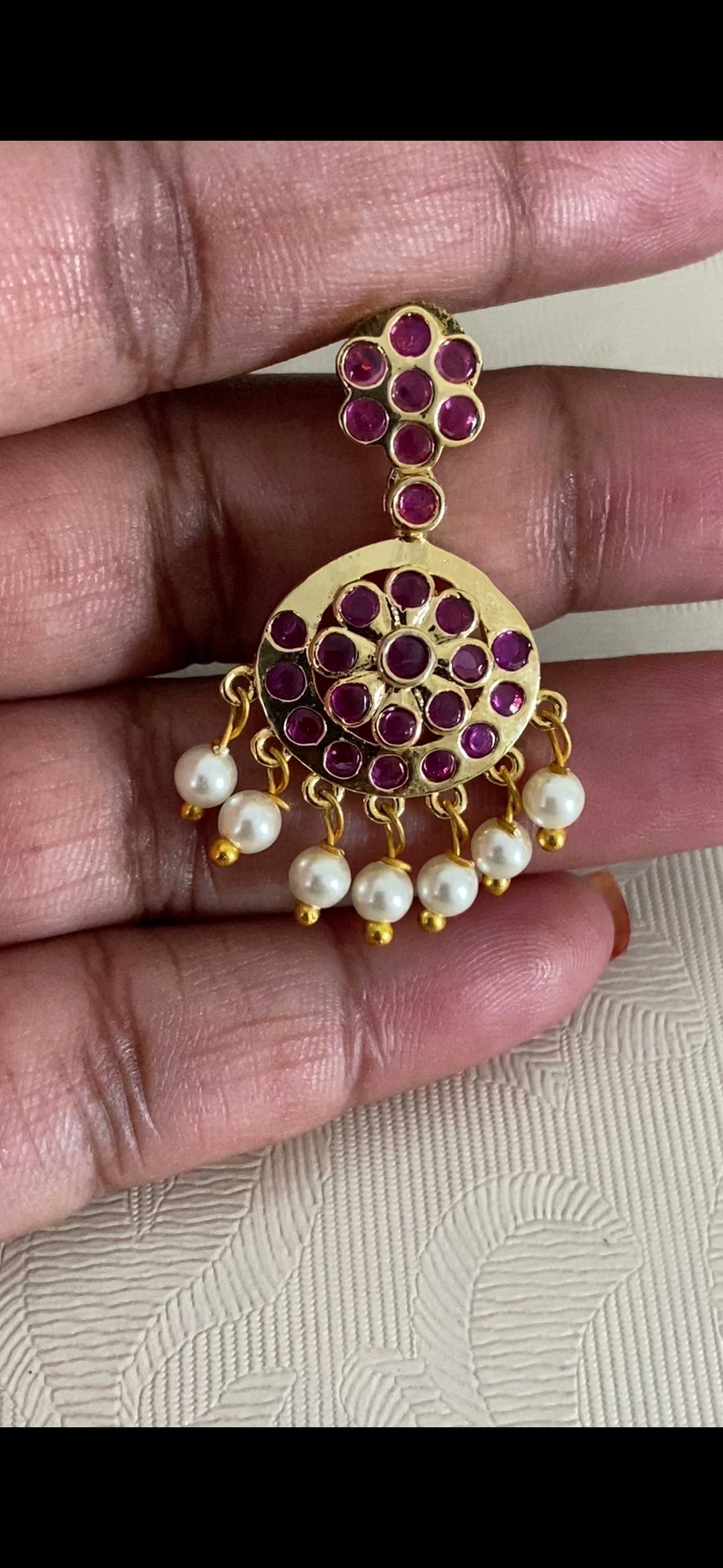 Traditional AD Real Kempu Necklace Set | Indian Jewelry In USA