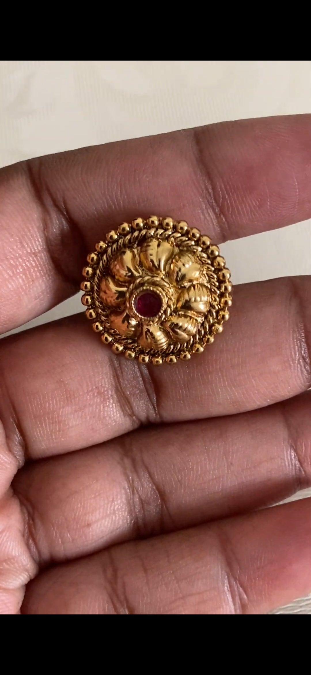 4 Lines Gold Beads Necklace With Studs | Palakasarlu Necklace | Indian Jewelry In USA