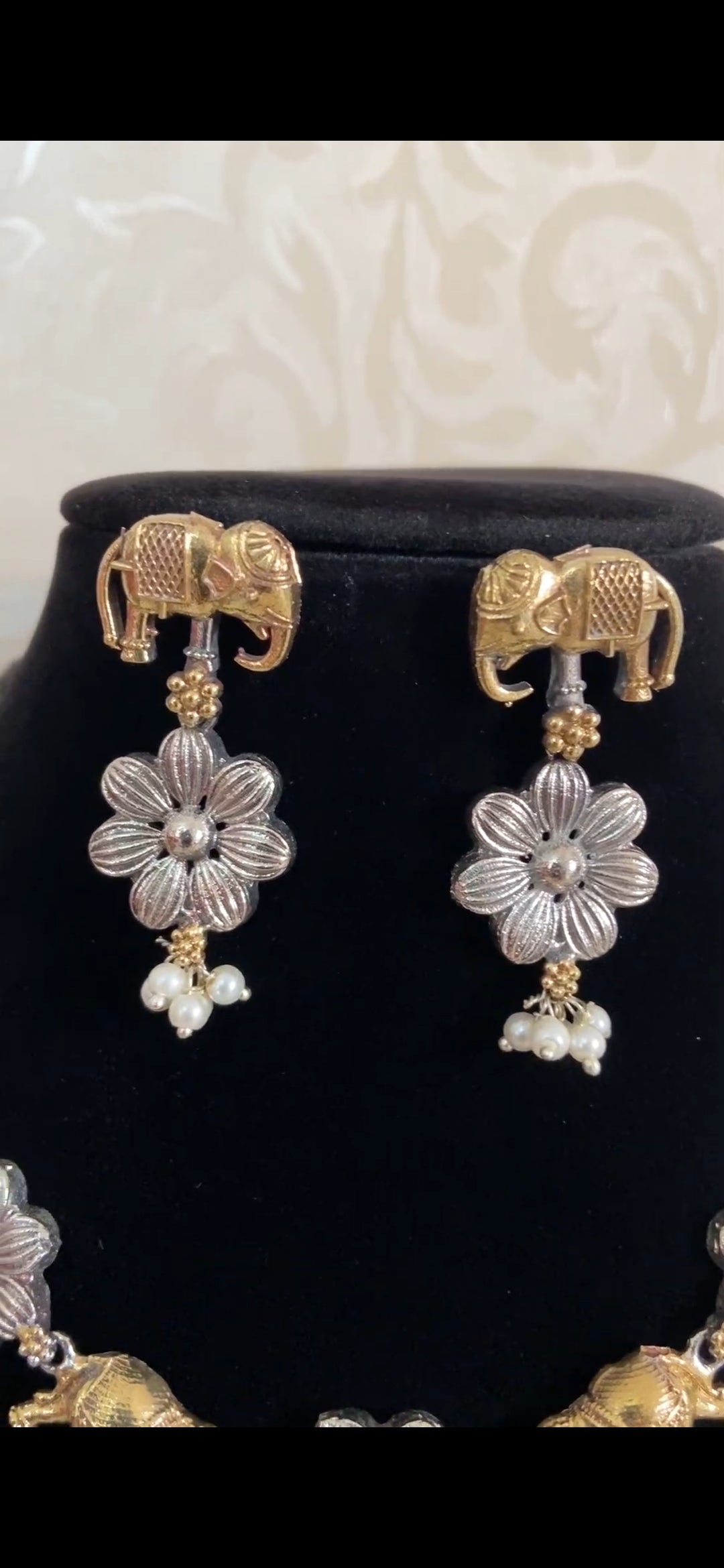 Statement dual tone Necklace Set | Latest Indian Jewelry In USA