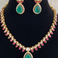 Moissanite Ruby Emerald  Necklace Set | Latest Indian Jewelry In USA