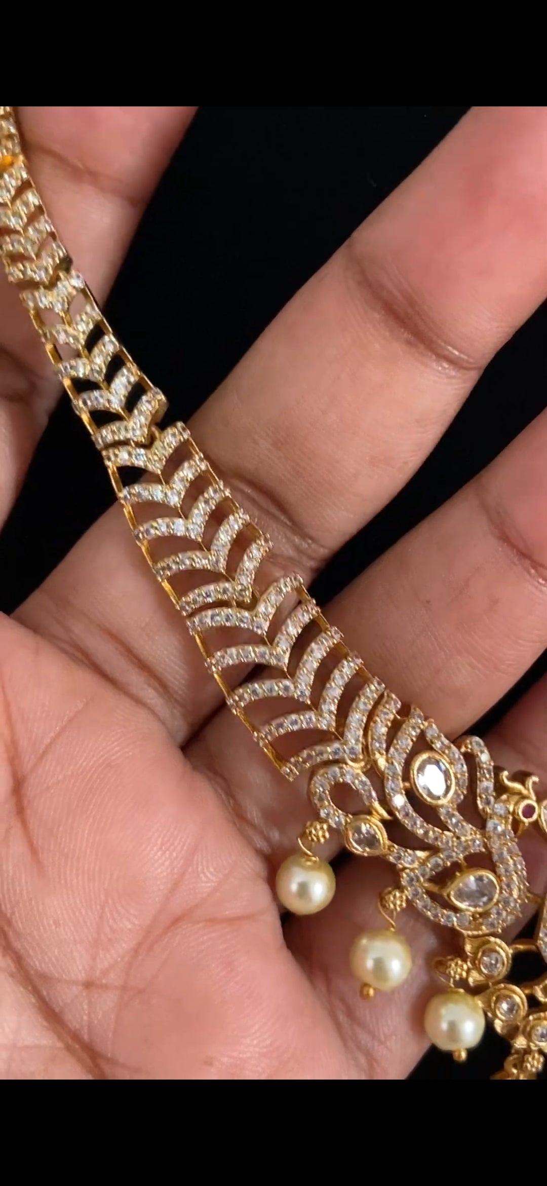 AD Necklace with Earrings | South Indian Jewelry In USA