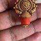 Antique & Coral Beads Mala With Studs | Handmade Jewelry