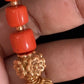 Antique & Coral Beads Mala With Studs | Handmade Jewelry