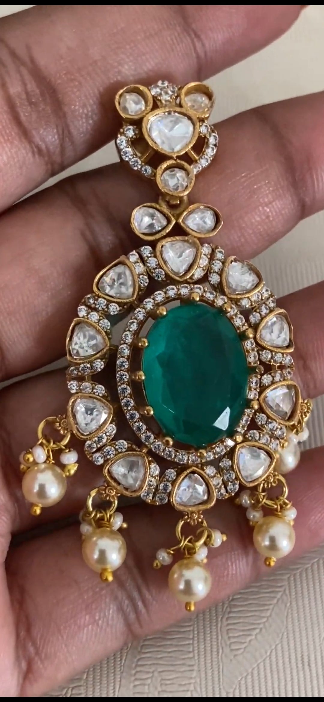 AD Polki Kundan Bridal Necklace Set | Indian Jewelry In USA