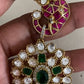 Moissanite Kundan Fusion Necklace Set | Indian Bridal Jewelry In USA