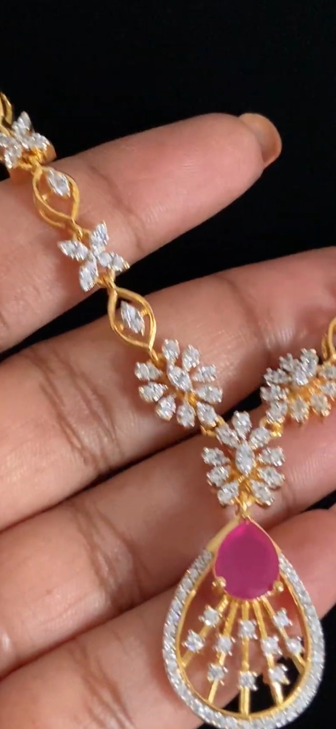 AD Ruby Necklace Set | Latest Indian Jewelry In USA