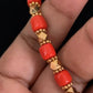 Coral Mala Necklace with Studs | Handmade Jewelry