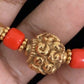Coral Mala Necklace with Studs | Handmade Jewelry