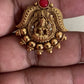 Coral Temple Lakshmi Beads Mala with Studs | Traditional Jewelry