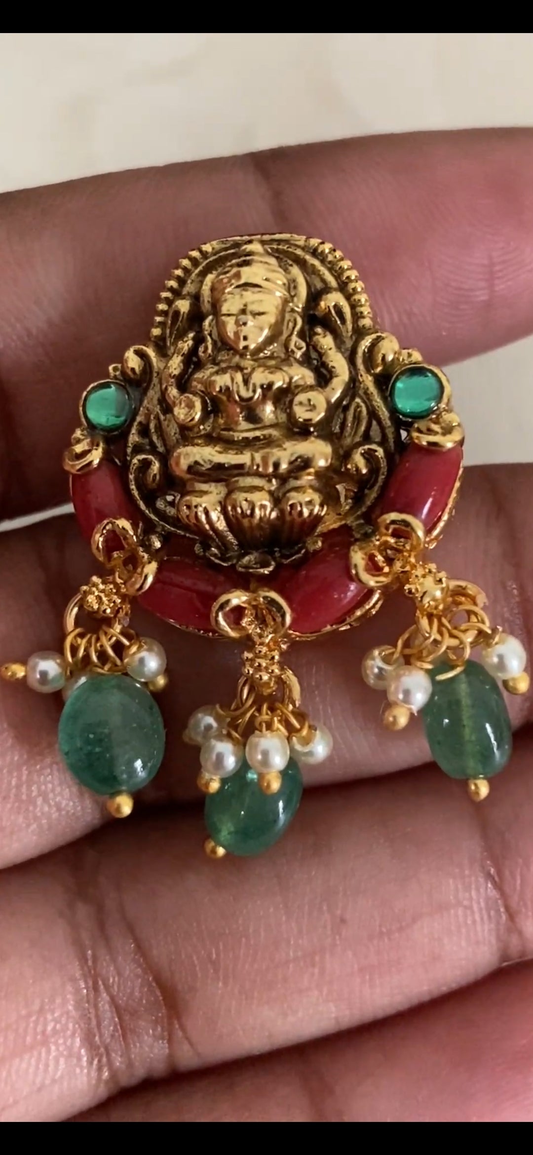 Lakshmi Pendant  Pearl Necklace Set | Indian Jewelry In USA