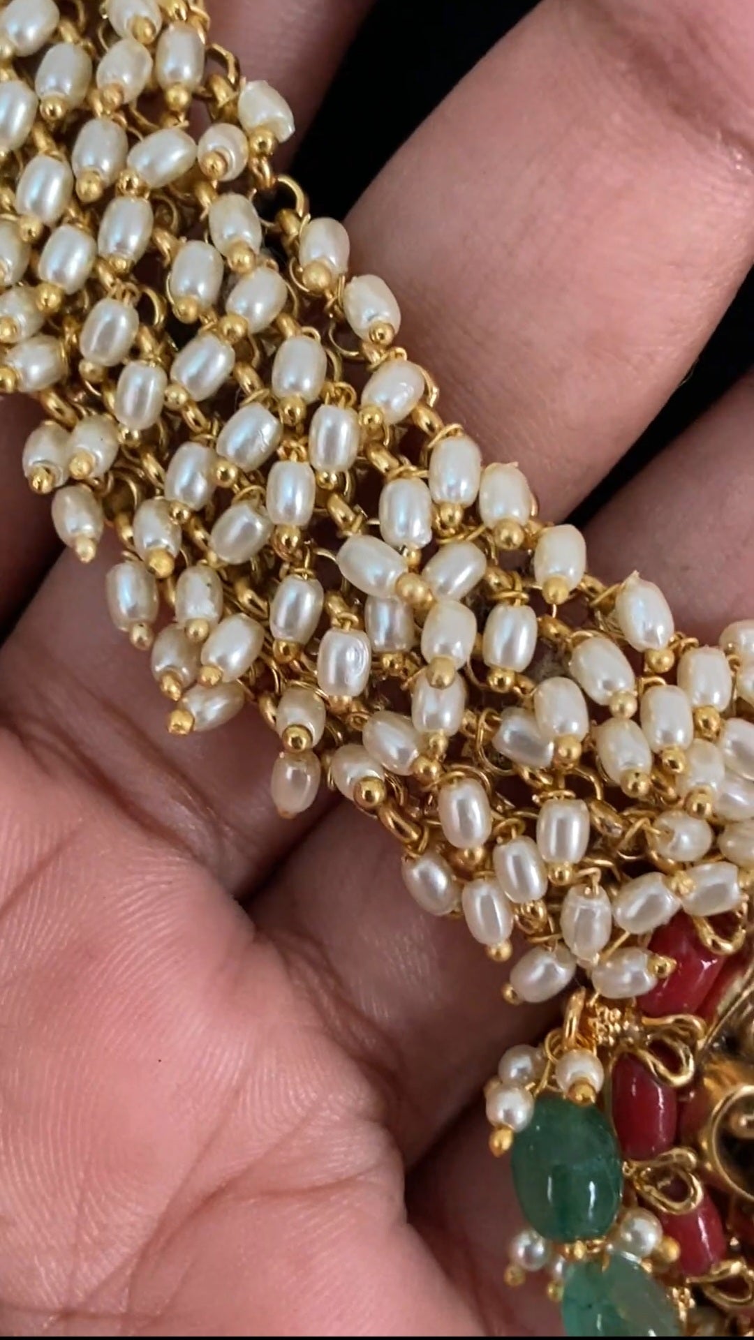 Lakshmi Pendant  Pearl Necklace Set | Indian Jewelry In USA