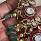 Moissanite & Jadau Fusion Choker With Earrings | Indian Jewelry In USA