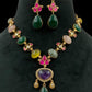 Kundan Fusion Natural Stones Necklace Set | Indian jewelry In USA