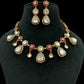 Kundan Fusion Natural Stones Necklace Set | Indian jewelry In USA