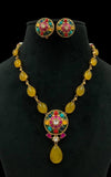 Natural Stones Kundan Necklace Set | Indian jewelry In USA