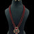 AD Victorian Pendant Onyx Beads Mala Necklace With Earrings