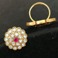 Antique Jadau Kudan Finger Ring |