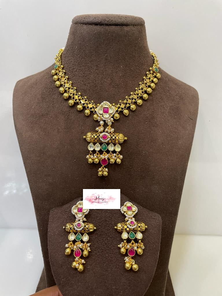 Antique Kundan Necklace | Indian Necklace In USA