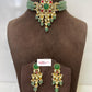 Ahmedabadi Kundan & Green Beads Necklace | Latest Necklace