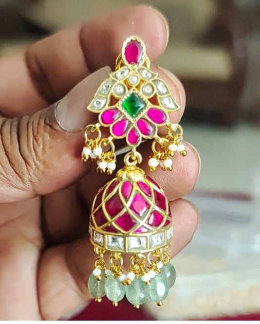 Jadau Kundan Jumkis | Indian jewelry in USA