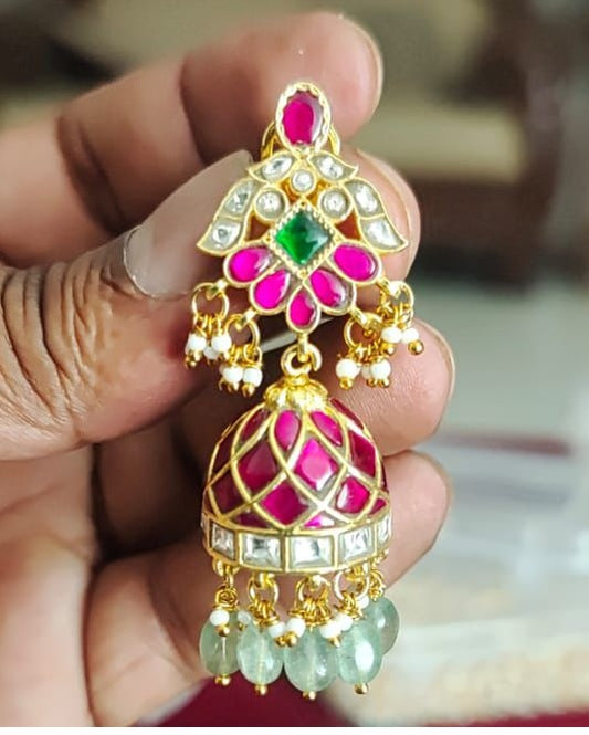 Jadau Kundan Jumkis | Indian jewelry in USA