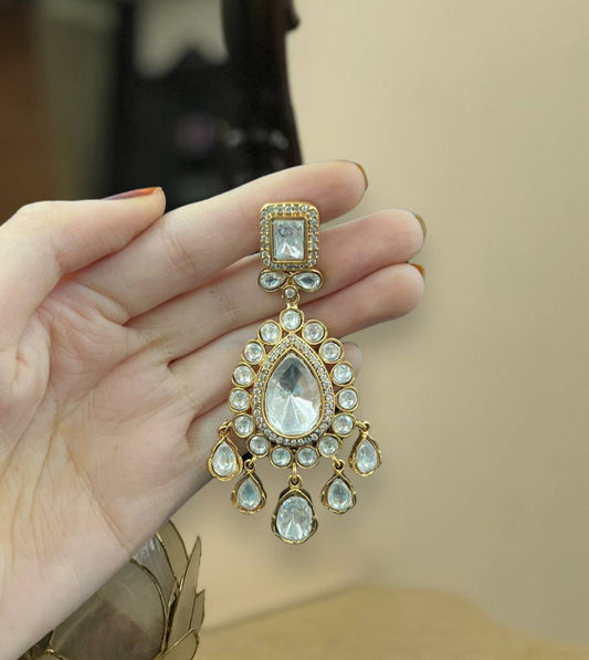 AD Polki Earrings | Beautiful Indian Earrings