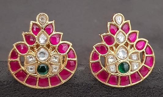 Jadau Kundan premium Stud Earrings | Indian Earrings In USA