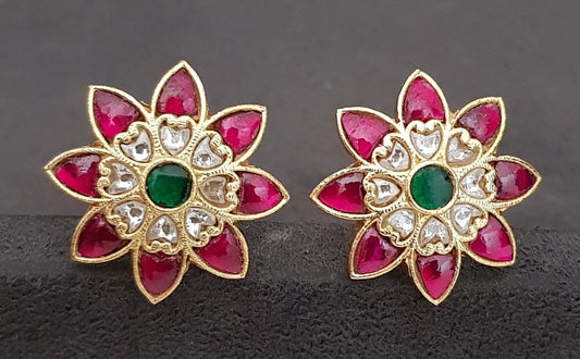 Antique Jadau Kundan Stud Earrings | Indian Earrings In USA