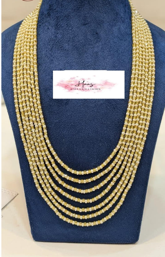 Swarovski Pearl & Beads Mala Necklace | Indian Beads Necklace