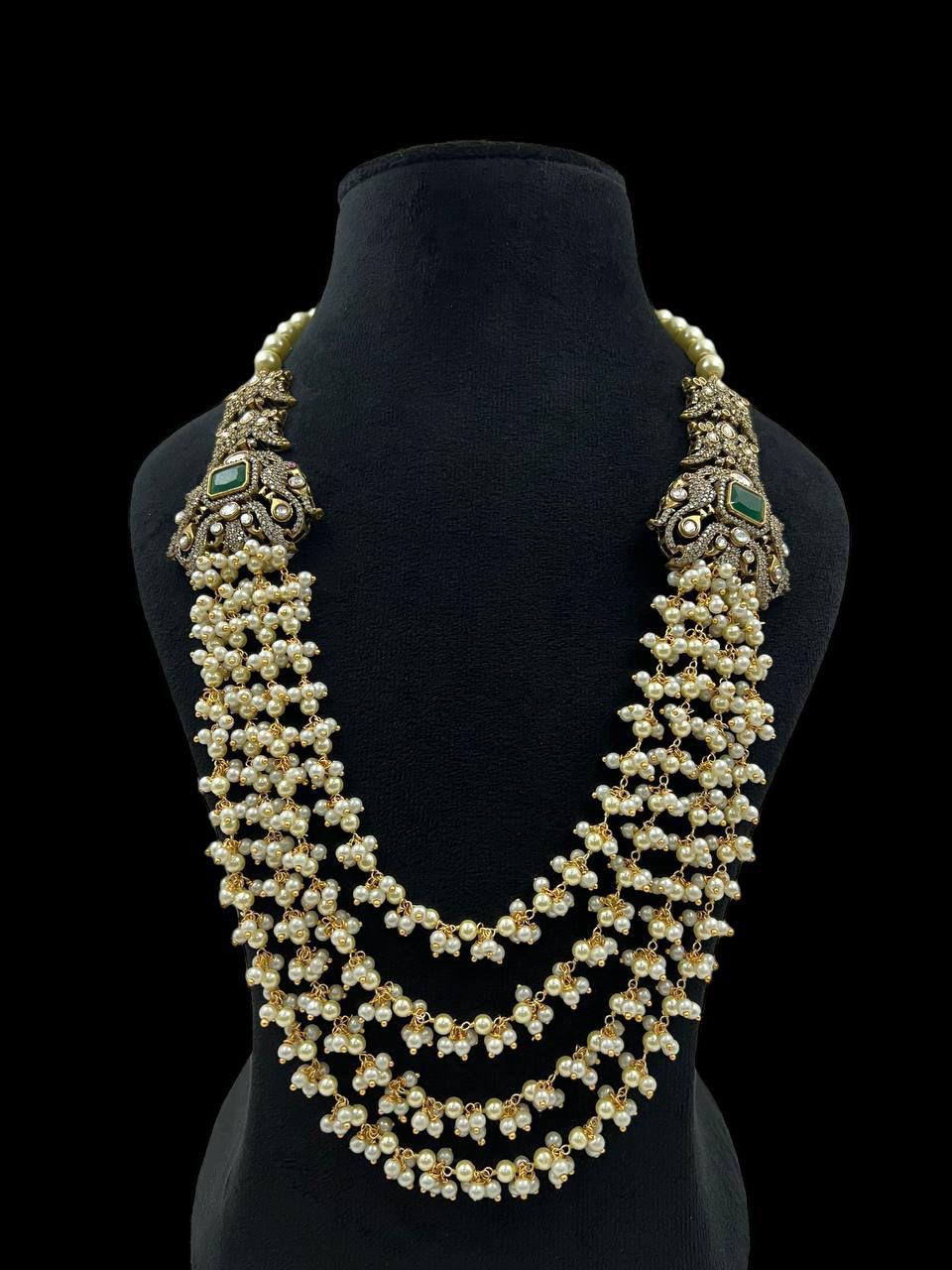 Victorian Side Pendants Pearl Necklace | Exclusive Necklace