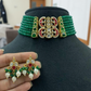 Jadau Kundan Pendant Beads Choker Set |